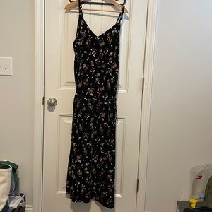 Velvet floral maxi dress - size large
